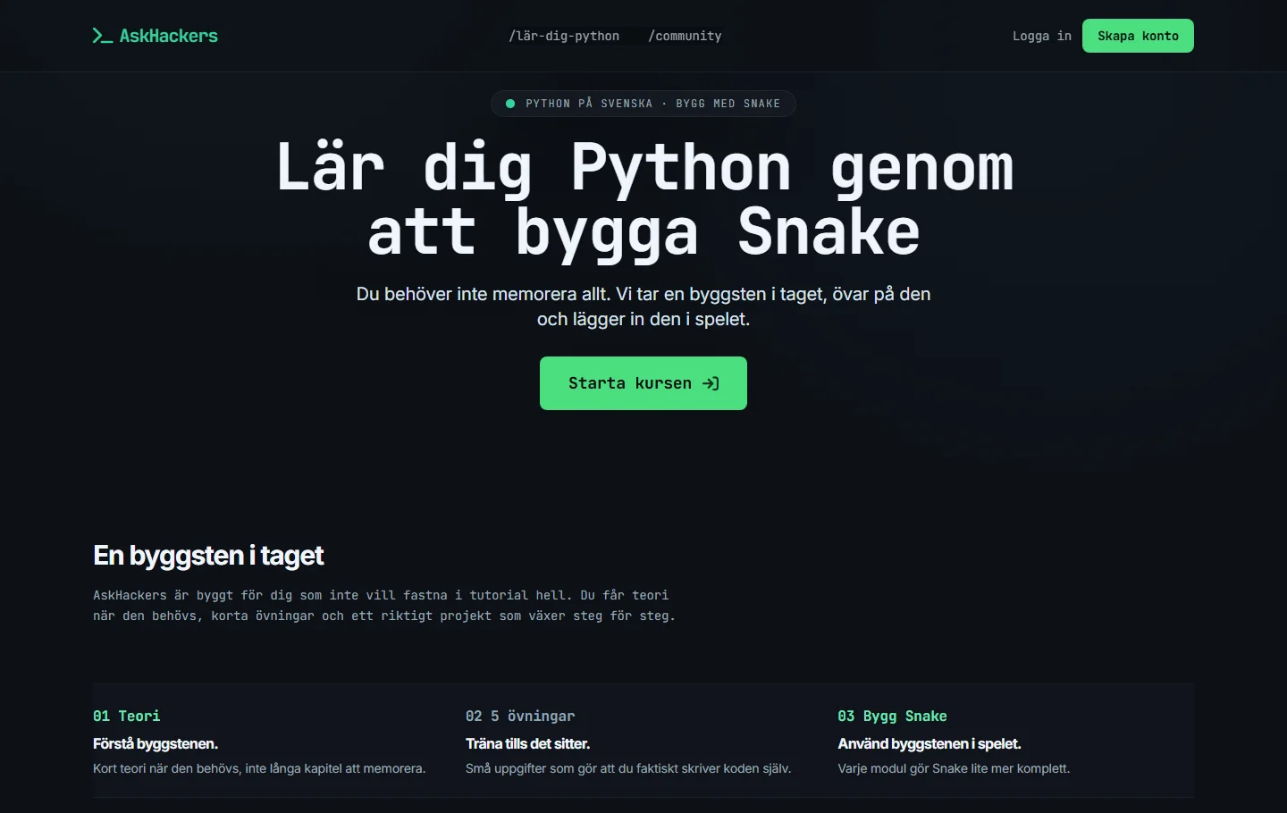AskHackers – Pythonutbildning och teknisk community