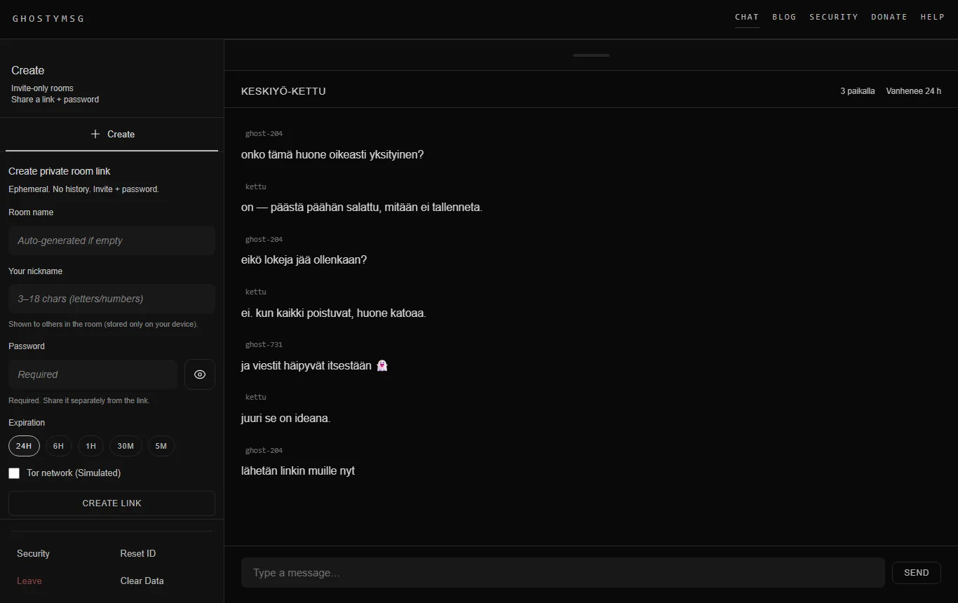 GhostyMsg – partnerprojekt med anonym chatt i realtid